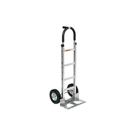 Global Industrial Aluminum Hand Truck Pin Handle, Semi-Pneumatic Wheels 168264
